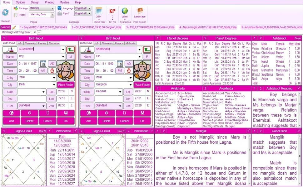 horoscope match making software