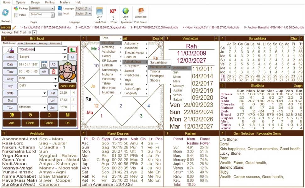 Leostar(Horoscope) Astrology, Leostar Birth Chart